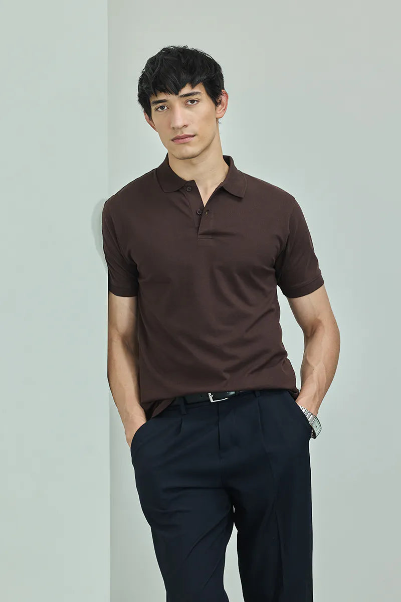 Men's Cotton Lenin Polo Shirt Regular Fit Half Sleeves