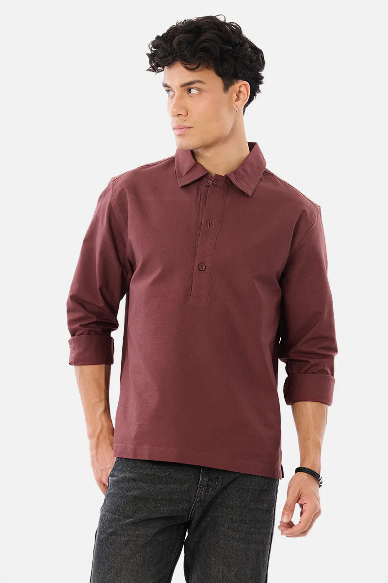 Men's Cotton Lenin Polo Shirt Regular Fit Full Sleeves
