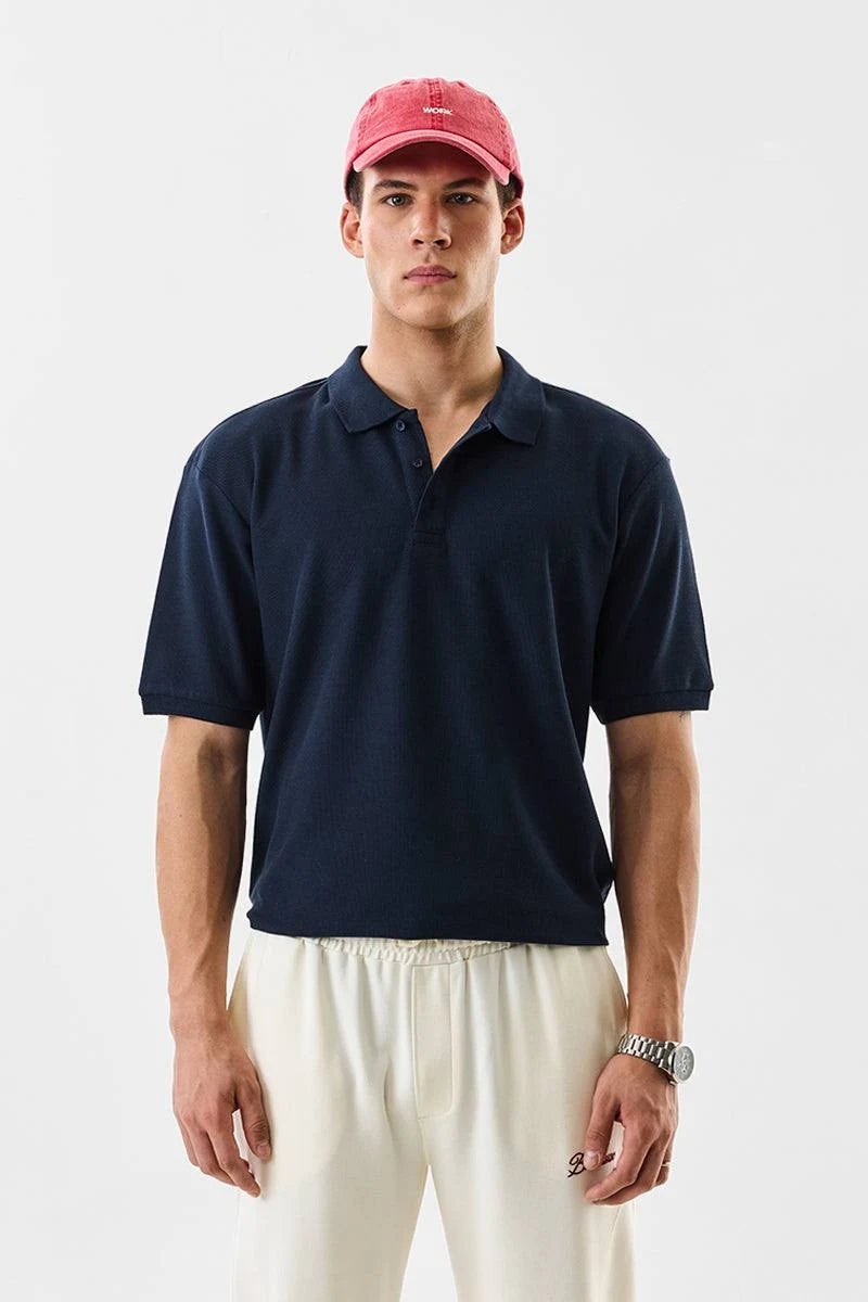 Men's Cotton Lenin Polo Shirt Regular Fit Half Sleeves