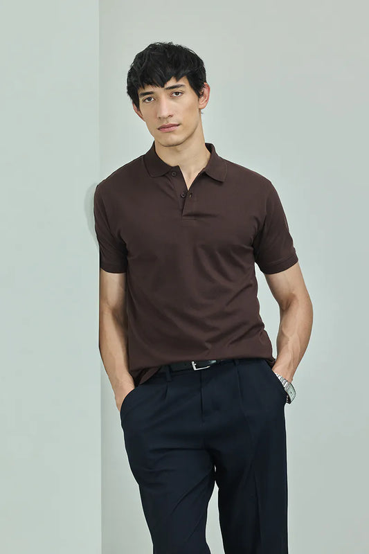 Men's Cotton Lenin Polo Shirt Regular Fit Half Sleeves