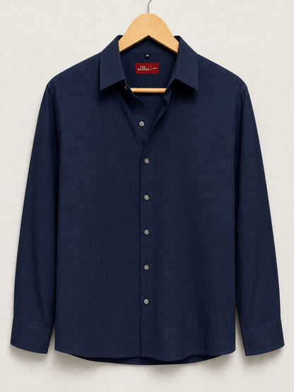 Men's Cotton Linen Casual Shirt Regular Fit Full Sleeve