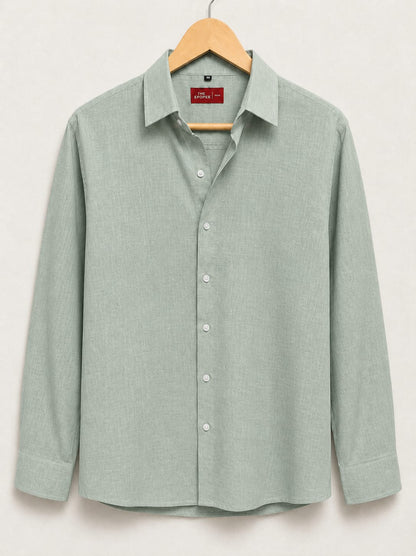 Men's Cotton Linen Casual Shirt Regular Fit Full Sleeve