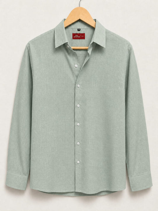 Men's Cotton Linen Casual Shirt Regular Fit Full Sleeve