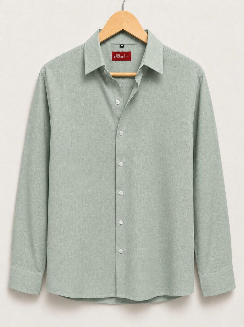 Men's Cotton Linen Casual Shirt Regular Fit Full Sleeve
