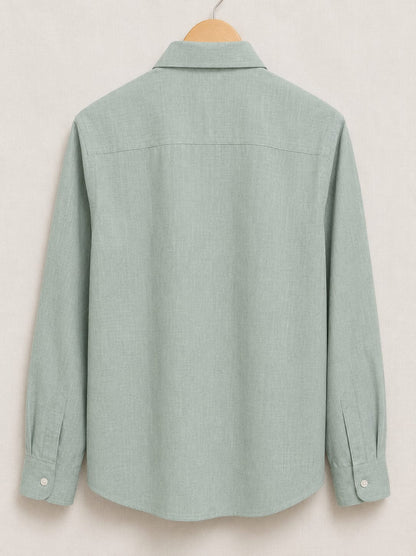 Men's Cotton Linen Casual Shirt Regular Fit Full Sleeve