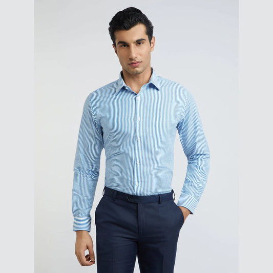 Men's Cotton Stripped Casula Shirt Regular Fit Full Sleeves